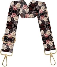 PurseStrapCrossbody ShoulderCanvasStraps 1.5" Wide Replacement L12-rose/L13-mush