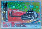 Lightning Mcqueen and Sheriff Disney Pixar Cars Topps Card Shiny Foil