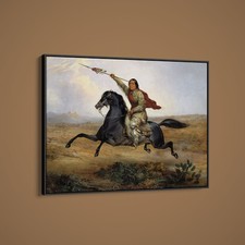 John Mix Stanley - A Towoccono Warrior - Art Print on Paper or Canvas