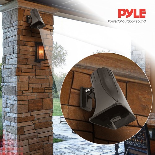 Pyle 8" PA Horn Speaker for Indoor/Outdoor Use, 65W Peak Power, Black, 4 Pack - Photo 4/6