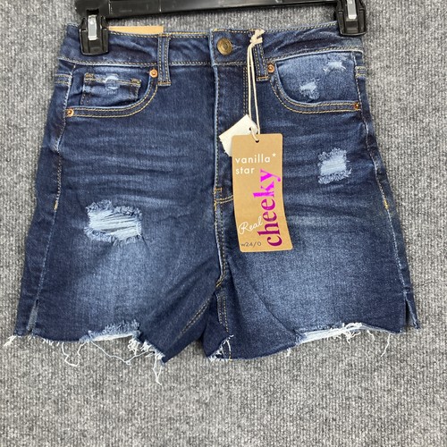 Jean Skinny Vanilla Star – Taille 0, Délavé, Embellishments, Ultra-low Rise, 32 Inseam