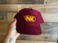 Northrup King Snapback Hat VTG Sewn Cordy Cap USA Made Corduroy Seed Farming Dad