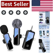 Professional Grade 3-in-1 Wireless Microphone for Vlogs, Streaming, Interviews