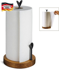 Küchenrollenhalter Holz rustikal stehend für Arbeitsplatte Esstisch