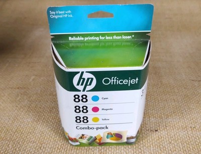Genuine HP 88 OfficeJet Ink Cartridge Combo 3 Pack Cyan Magenta Yellow Exp 2011
