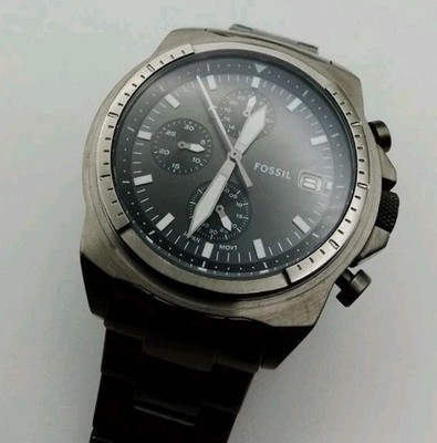 Fossil FS5852 Bronson Schwarz Chronograph Rauch Edelstahl Lässige Herrenuhr
