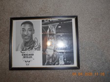 Scottie Pippen Bulls signed 8x10 B/W photo in person signature
