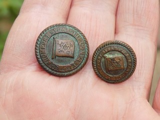 Very Rare BROMPORT STEAM SHIP Co 1916 1923 Merchant Navy Officer Tunic Buttons