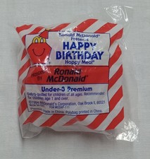 Vintage McDONALD'S 1994 Happy Birthday Happy Meal Ronald Under-3 Toy, NEW