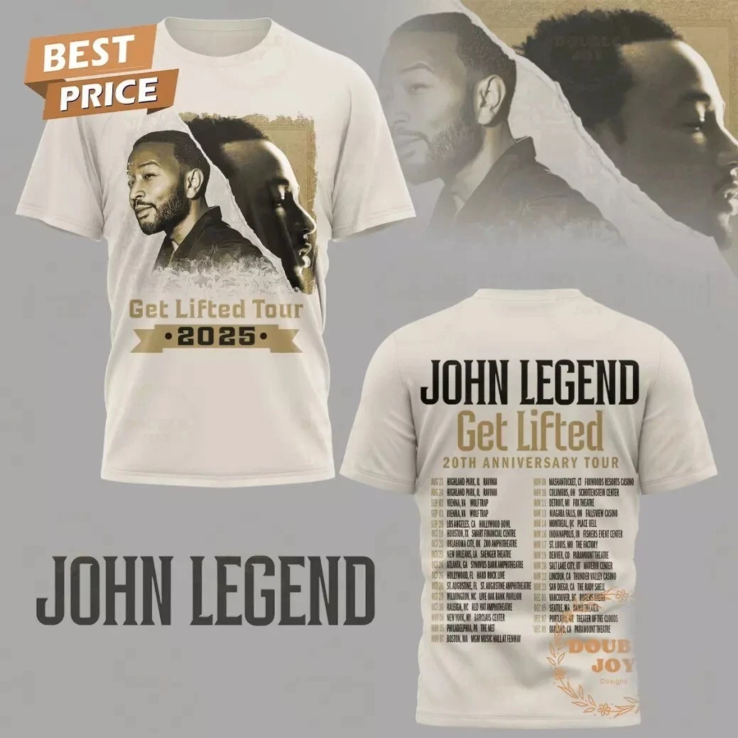 John Legend Get Lifted Tour 2025 3D T Shirt