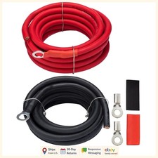 Versatile 10ft Battery Power Cables for RV, Auto, and Marine Applications