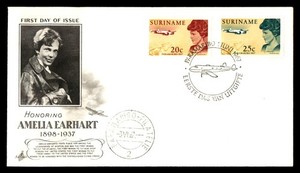 Mayfairstamps Suriname FDC 1967 Amelia Earhart Paramaribo First Day Cover aaz_52