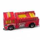 Vintage 1976 HOT WHEELS METRO 122 RED & YELLOW DIECAST FIRE TRUCK