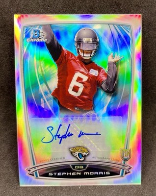 Stephen Morris Bowman Chrome 2014 RC Rookie Autograph Auto Refractor Jaguars