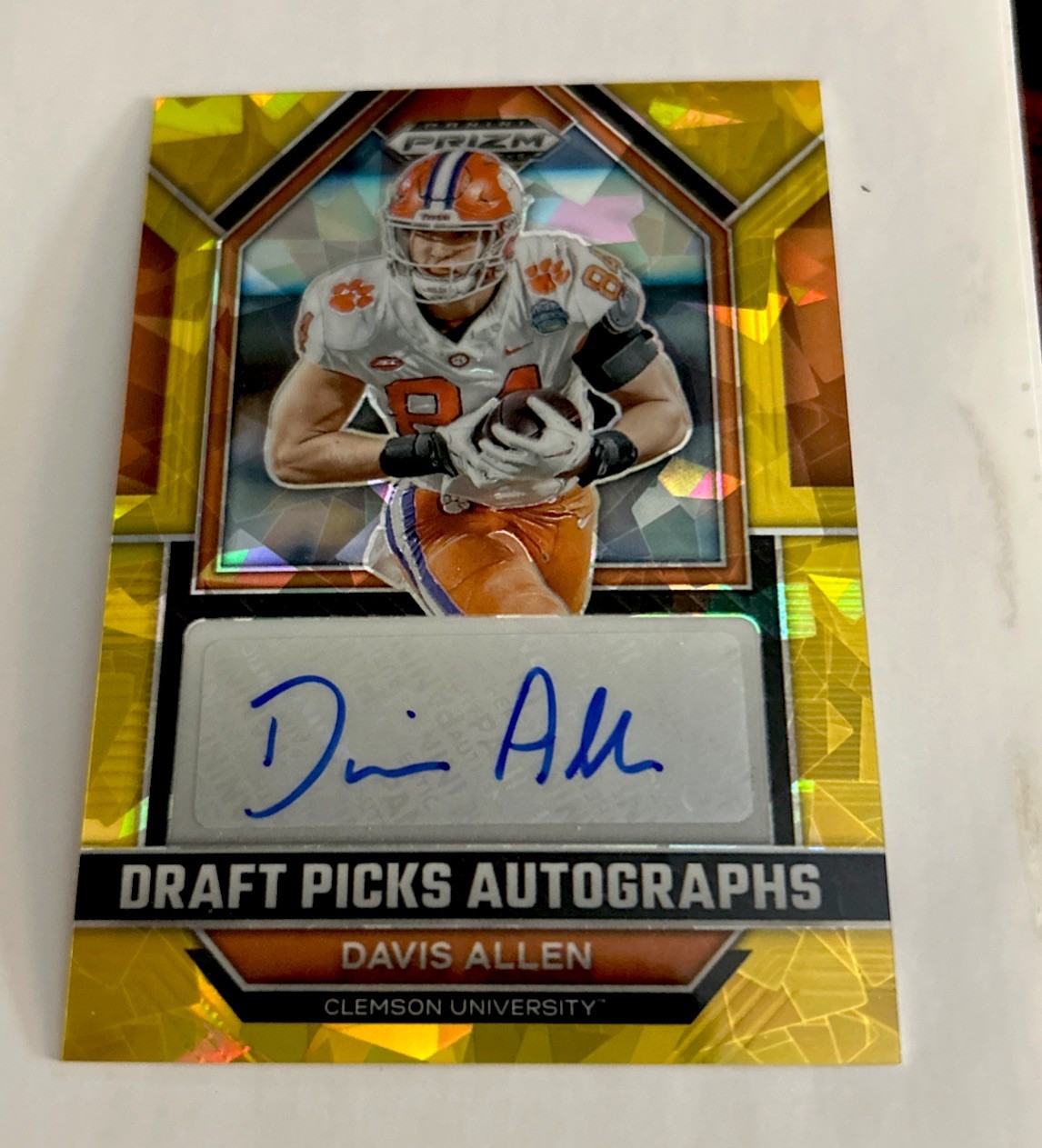 Davis Allen Panini Prizm Draft Picks Draft Picks Autographs #DPADAA Gold