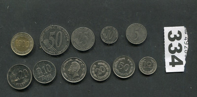Lot 11 Münzen Ecuador