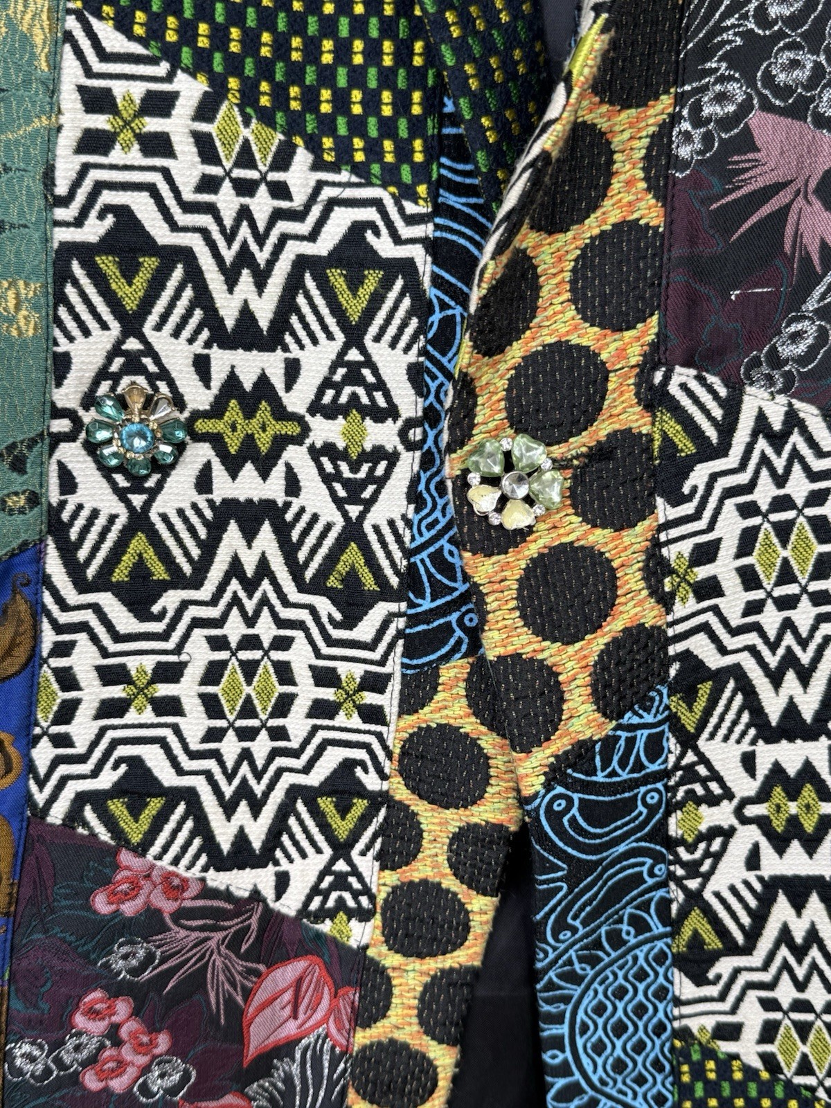 DESIGUAL Multicolor Patchwork Embroidered Jacket … - image 3