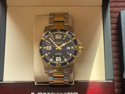 Longines HydroConquest Herren Automatik Herrenuhr Blau und Gold
