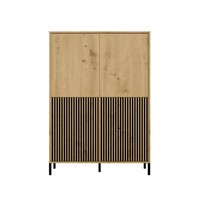 Vitrine Klaus Artisan Eiche 4 TüRen Wohnzimmerschrank Standvitrine Tip On System