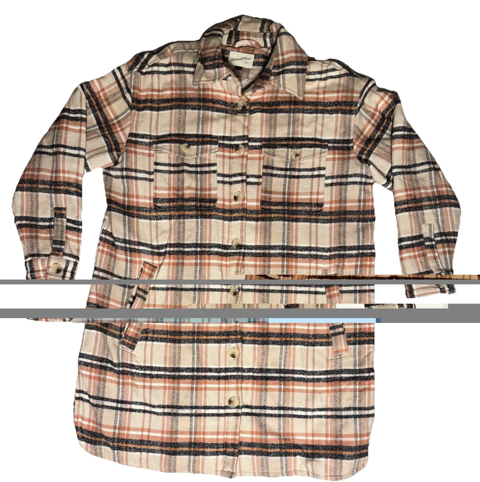 Universal Thread Button Up Trench Coat Women pink… - image 1