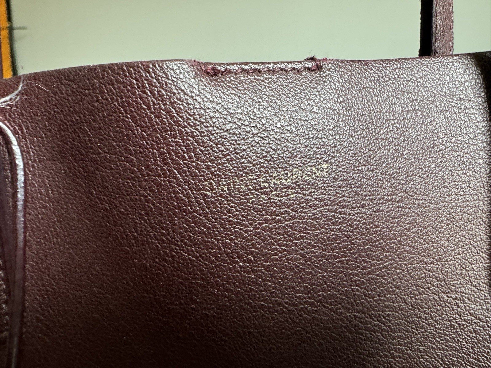 Saint Laurent E W Tote YSL Borsa in pelle morbida grande shopper bordeaux