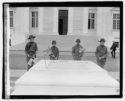 Photo:Boy Scouts with Flags at Arlington, May 27 1922