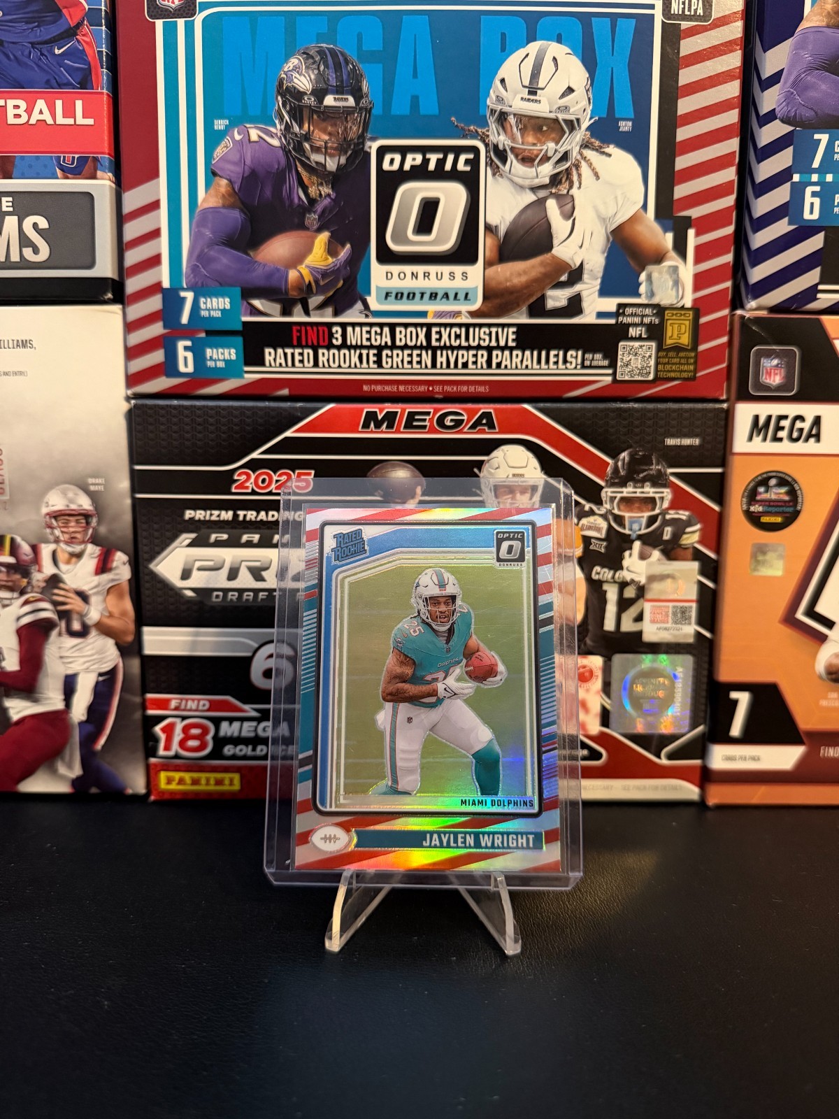 2024 Panini Donruss Optic - Rated Rookie Jaylen Wright #249 Freedom Prizm (RC)
