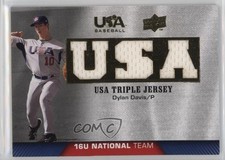 2009 USA Baseball Box Set Triple Jersey 16U National Team Dylan Davis 3y4