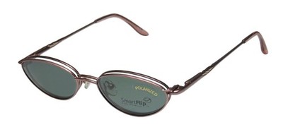 NEW SMARTFLIP 424 EYEGLASS FRAME FULL-RIM SUNGLASS CLIP-ONS PINK 49-16-135