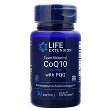 Life Extension Super Ubiquinol CoQ10 100mg with PQQ 30 sgels