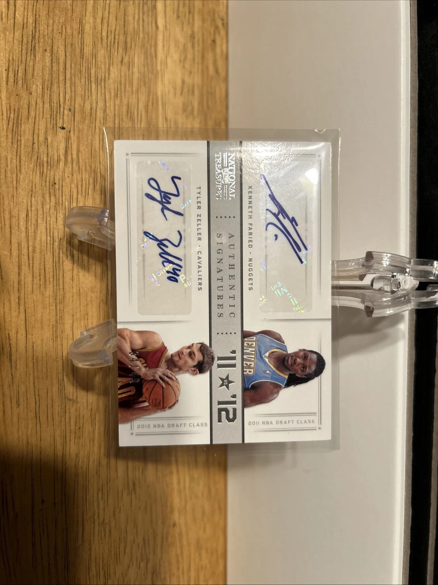 2012-13 Panini National Treasures - '11 Vs '12 Signatures Kenneth Faried, Tyler