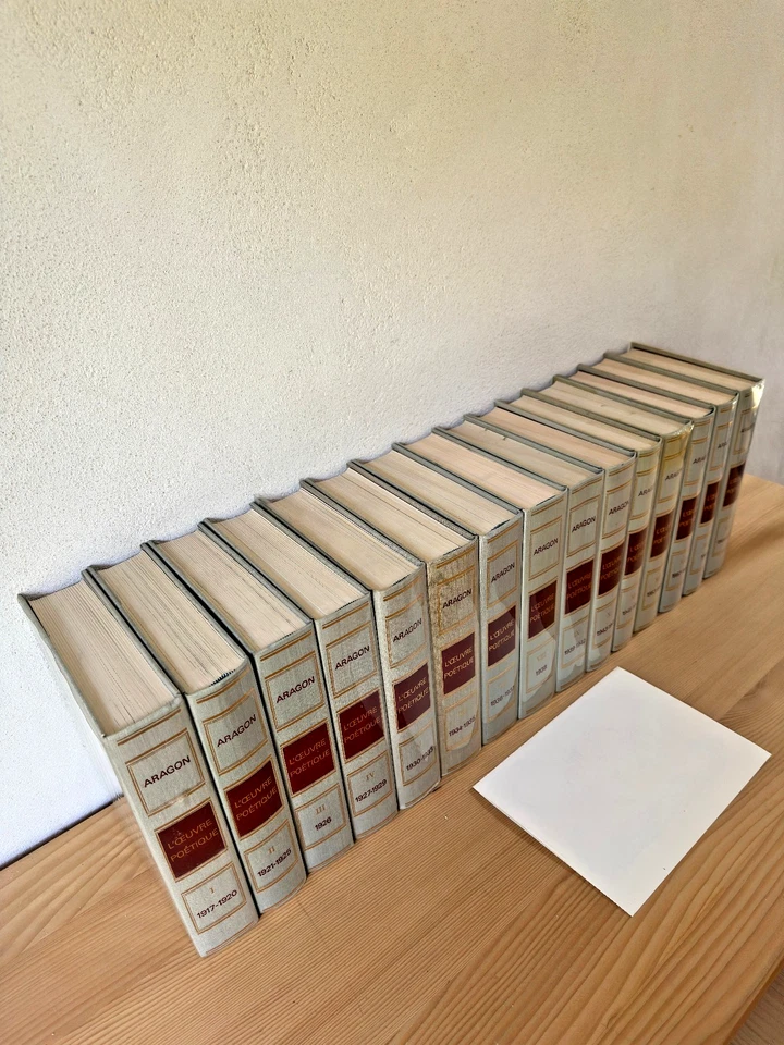Aragon * l'Oeuvre Poétique * 15 Vol. Complet * Livre Club Diderot 1981 - Photo 2/4