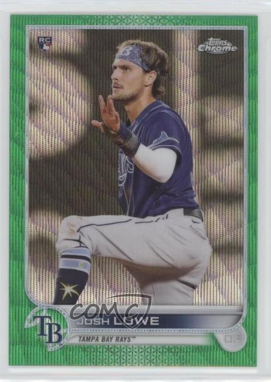 2022 Topps Chrome Green Wave Refractor 48/99 Josh Lowe #83 0m4q
