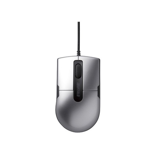 BUFFALO Wired BlueLED Mouse Silent/3Button/SSize Silver - Picture 4 of 5