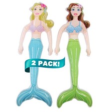2pc Inflatable Mermaid Pool Float Water Floatie Kids Toy Birthday Party Decor