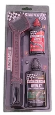 Finish Line Starter Kit 1-2-3 With Grunge Brush 2oz DRY Lube and 4oz Degreaser
