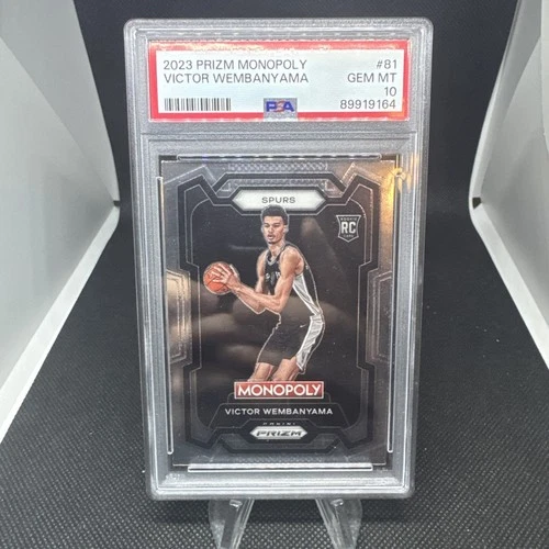 2023-24 Panini Prizm Monopoly Victor Wembanyama #81 PSA 10 GEM MT Rookie RC