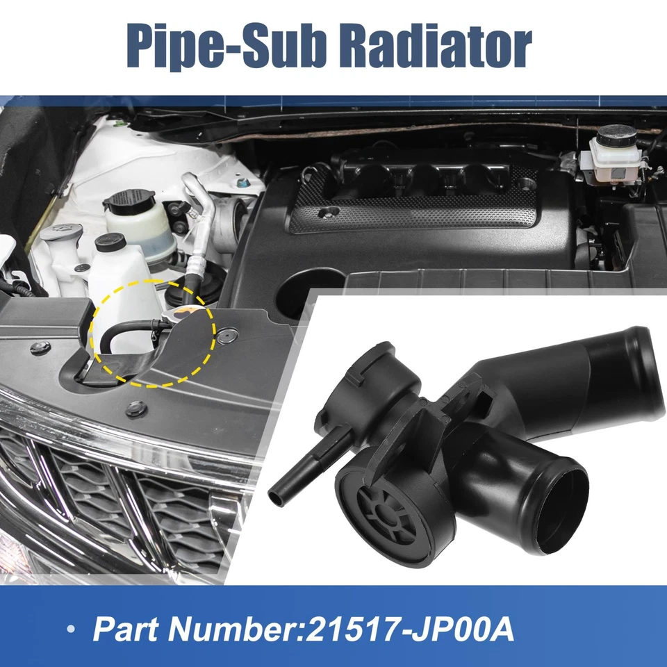 Tubo de cuello de llenado de refrigerante de radiador 21517-JP00A para Nissan Murano Quest 2009-2017 Foto 3 de 4