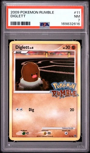 2009 POKEMON RUMBLE #11 DIGLETT PSA 7