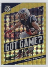 2020 Panini Mosaic Got Game? Fluorescent Gold Prizm 19/20 Julian Edelman 16rf