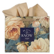 Large Floral Gift Bag With Tissue Paper And Tag For All Occasions 10X12.5in
