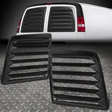 FOR 97-17 CHEVY EXPRESS GMC SAVANA VAN PAIR ABS REAR WINDOW LOUVERS SUN SHADE