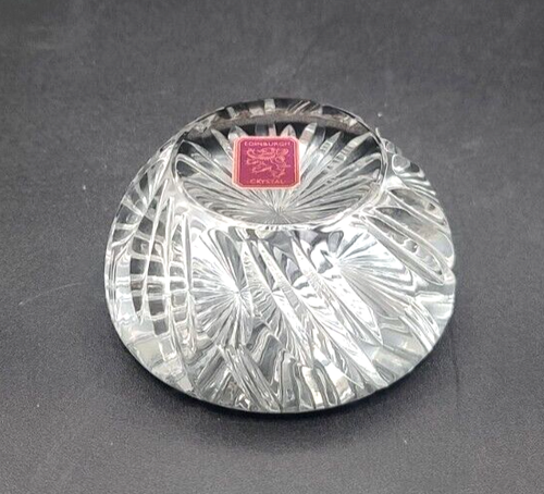 Edinburgh Crystal Paperweight Swirl Glass Clear New in Box - Picture 3 of 6