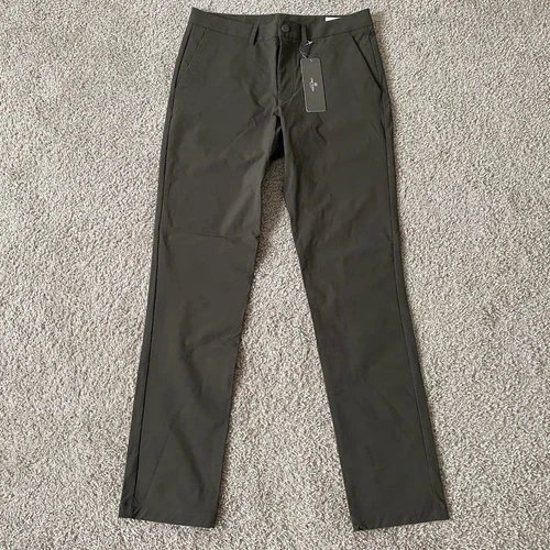 NWT CRZ YOGA Pants Mens 32X34 Mountain Green Gray Stretch Golf Casual Quick Dry