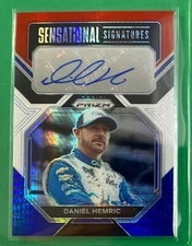 2023 PANINI PRIZM RACING RED WHITE BLUE SENSATIONAL AUTO DANIEL HEMRIC  #19/35