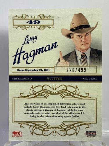 Larry Hagman 2008 Donruss Americana Celebrity Cuts /499 - Bild 2 von 2