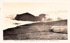 RPPC Mt Mount Washington Cog Railway Train Railroad c1947 Photo Postcard F40