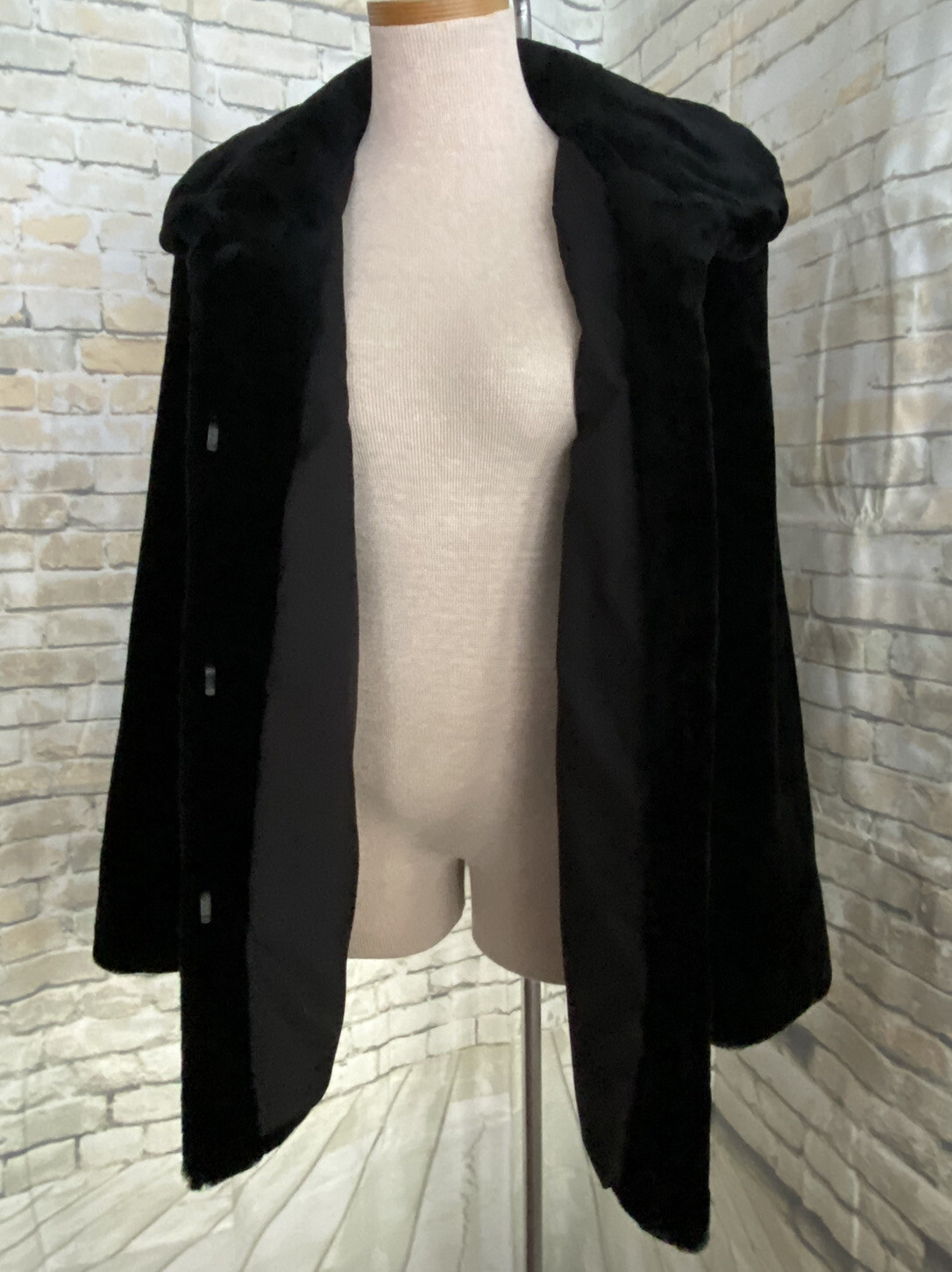 NWT Women's Black Dyed Sheared Mink Fur Coat Jacket Sz XS image 4