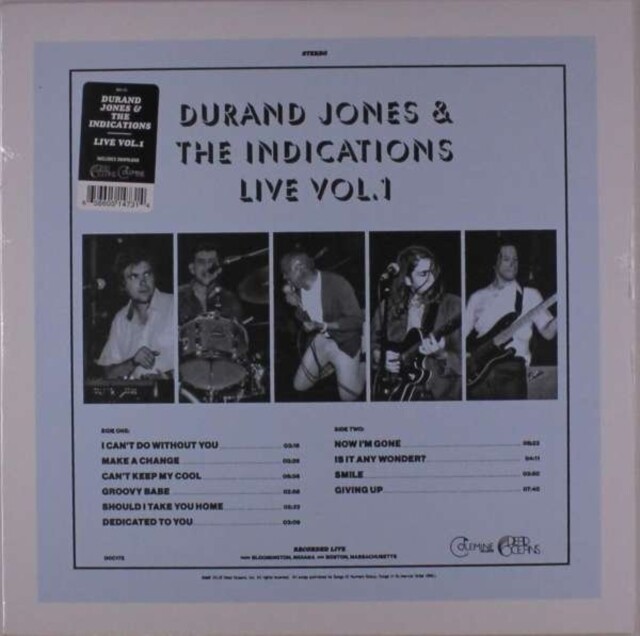 DURAND JONES & THE INDICATIONS LIVE VOL 1 LP VINYL