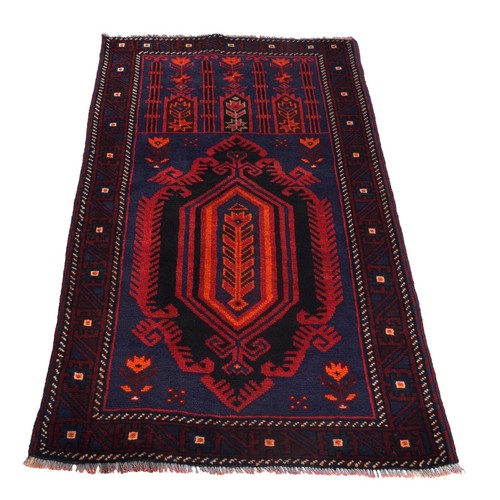 3x5 ft Afghan Geometric Hand Knotted Oriental Artisan Area Rug 147x91 cm -B17875 - Picture 2 of 7